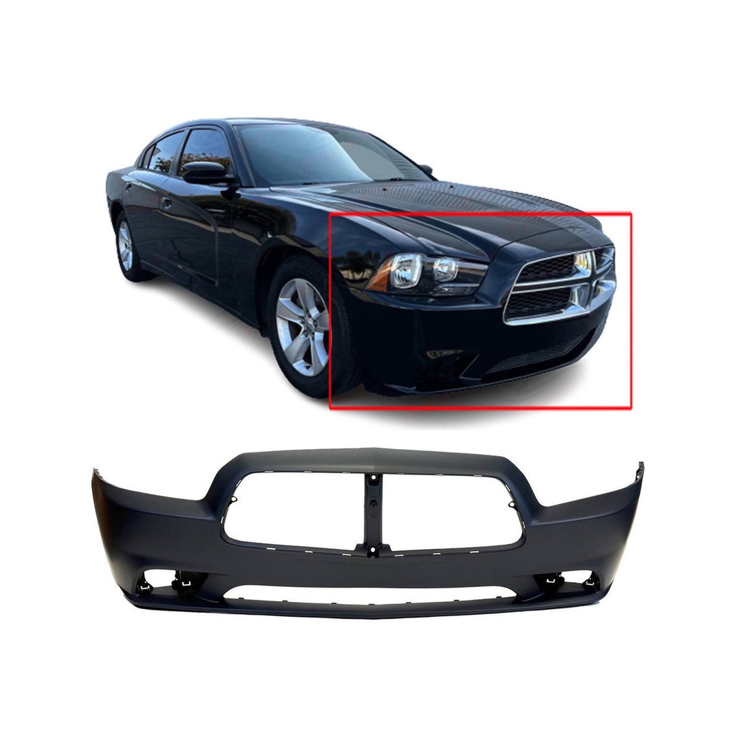 Primed Front Bumper Cover for 2011-2014 Dodge Charger Pursuit R/T SE SXT