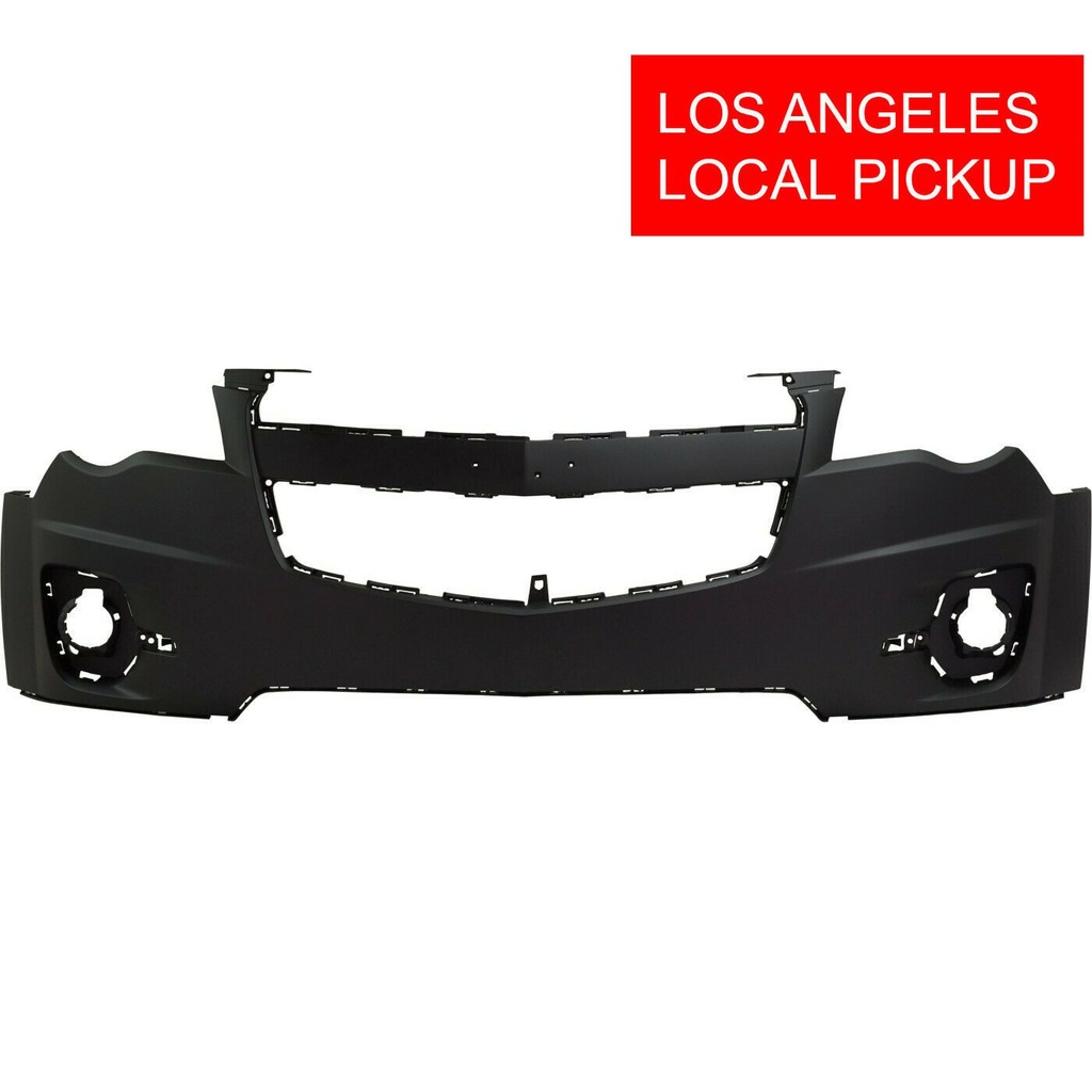 Primed Front Bumper Cover For 2010-2015 Chevy Equinox Chevrolet w/ fog