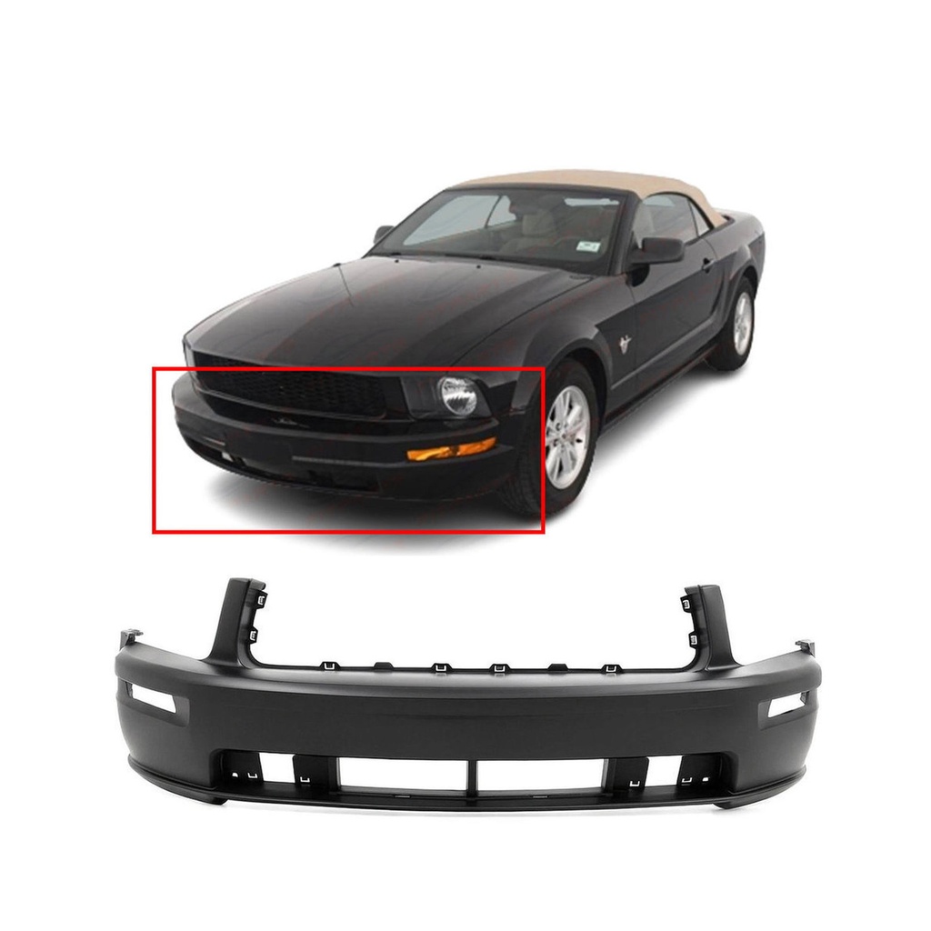 Primed Front Bumper Cover for 2005-2009 Ford Mustang GT FO1000575