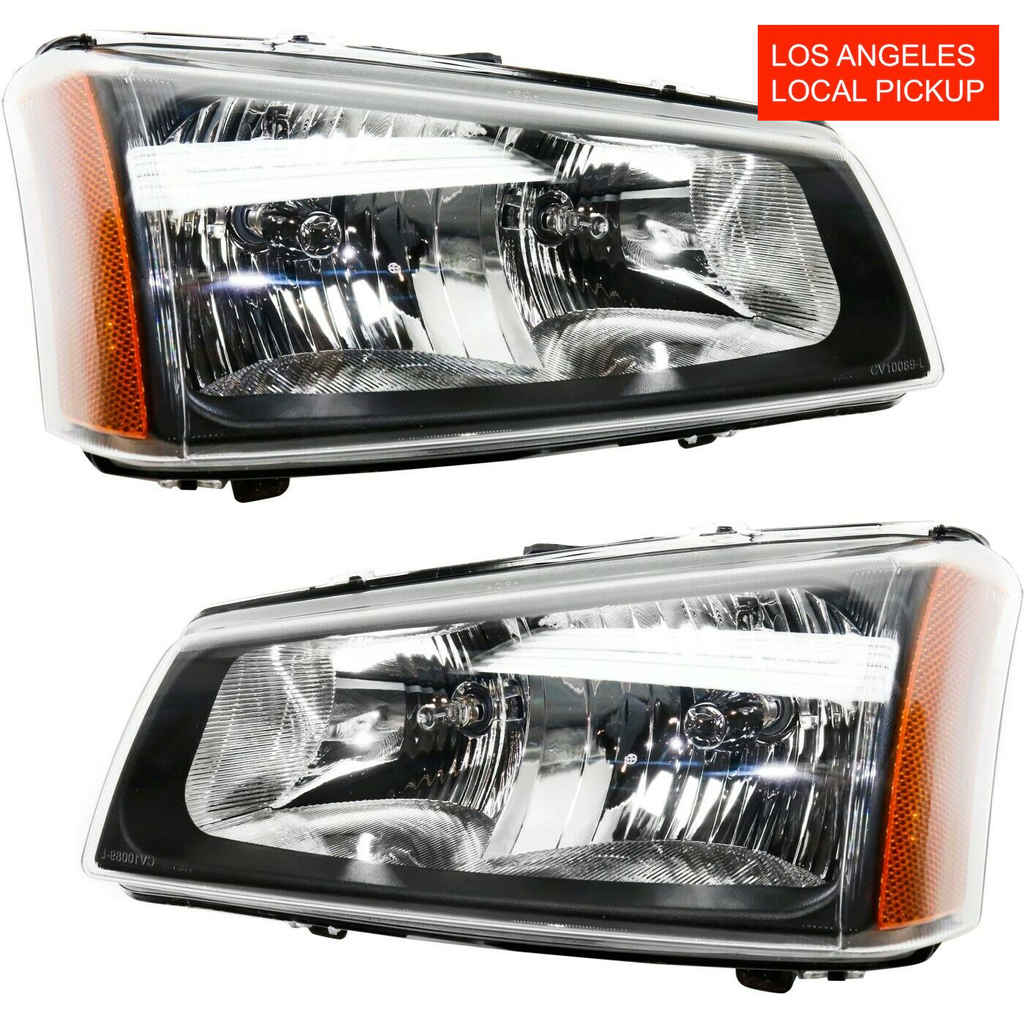 Set of 2 HeadLights for Chevrolet Avalanche Silverado 1500 2500 3500 2003-2007