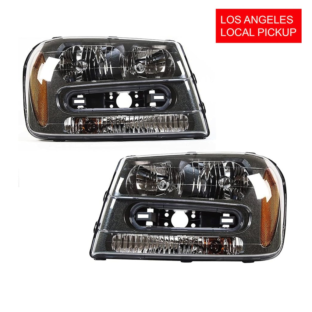 Set of 2 HeadLights for Chevrolet Trailblazer 2002-2009 GM2502213 GM2503213