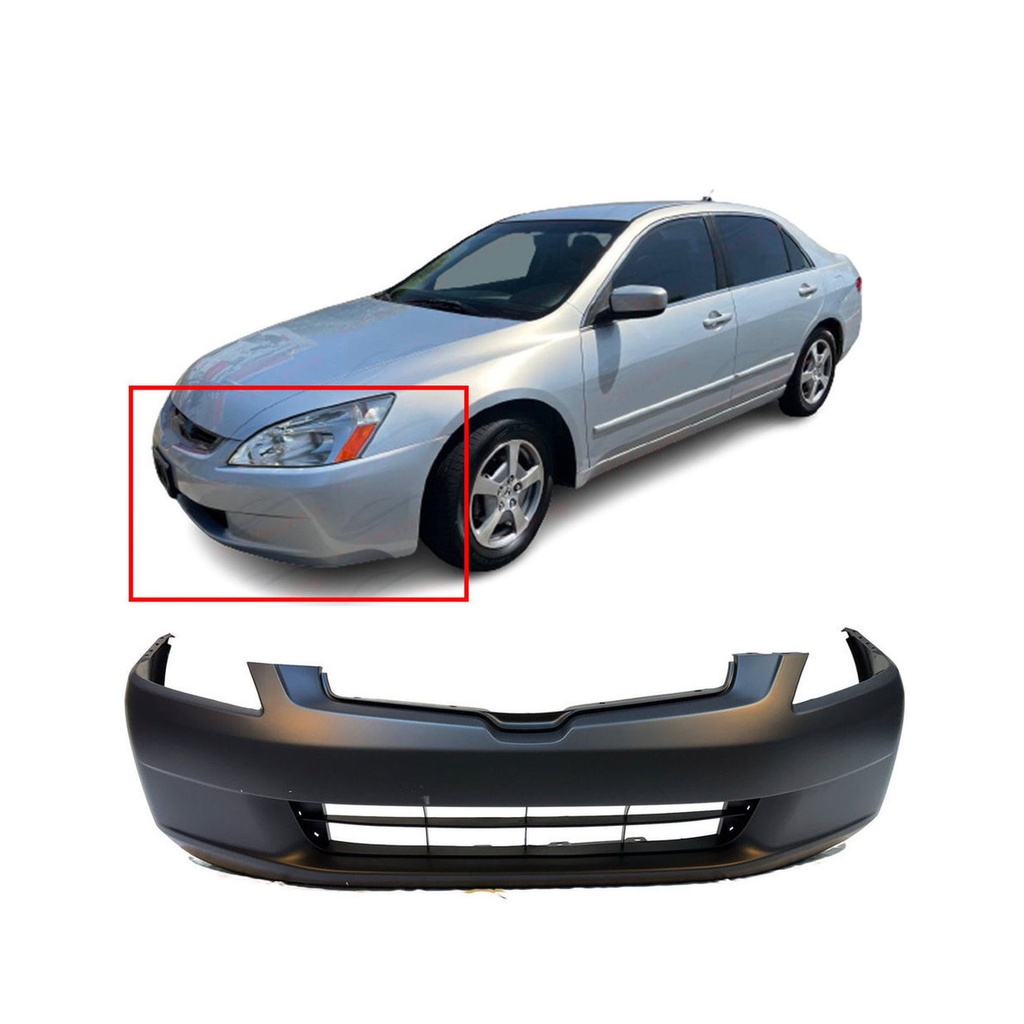 Primed Front Bumper Cover for 2003-2005 Honda Accord DX EX LX Hybrid