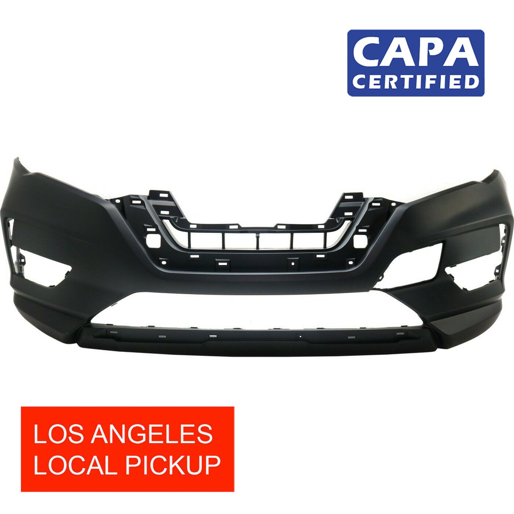 Primed Front Bumper Cover for 2017-2019 Nissan Rogue SL S SV Hybrid CAPA
