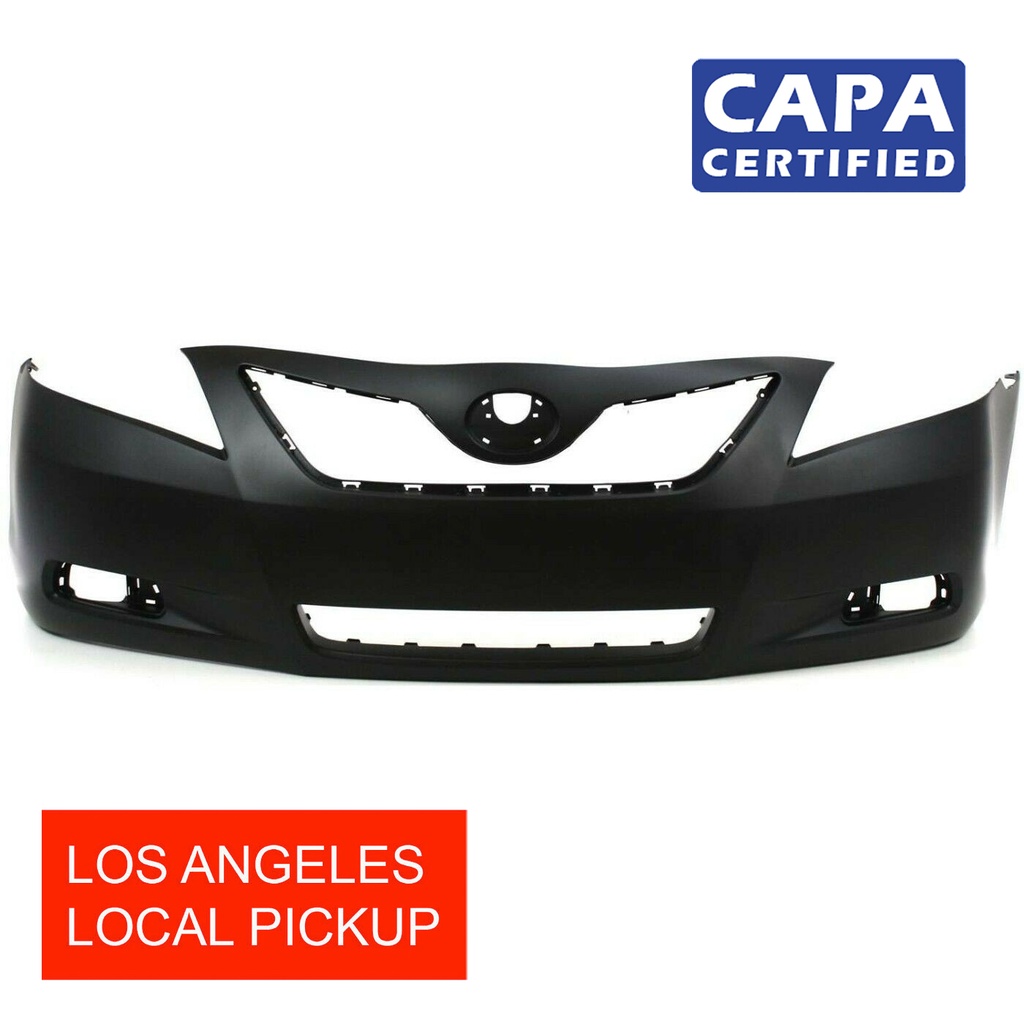 Primed Front Bumper Cover For 2007-2009 Toyota Camry Base LE XLE CE Hybrid CAPA