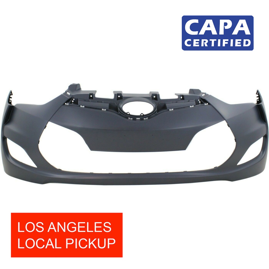 Front Bumper Cover For 2012-2016 Hyundai Veloster w/ fog lamp holes Primed CAPA