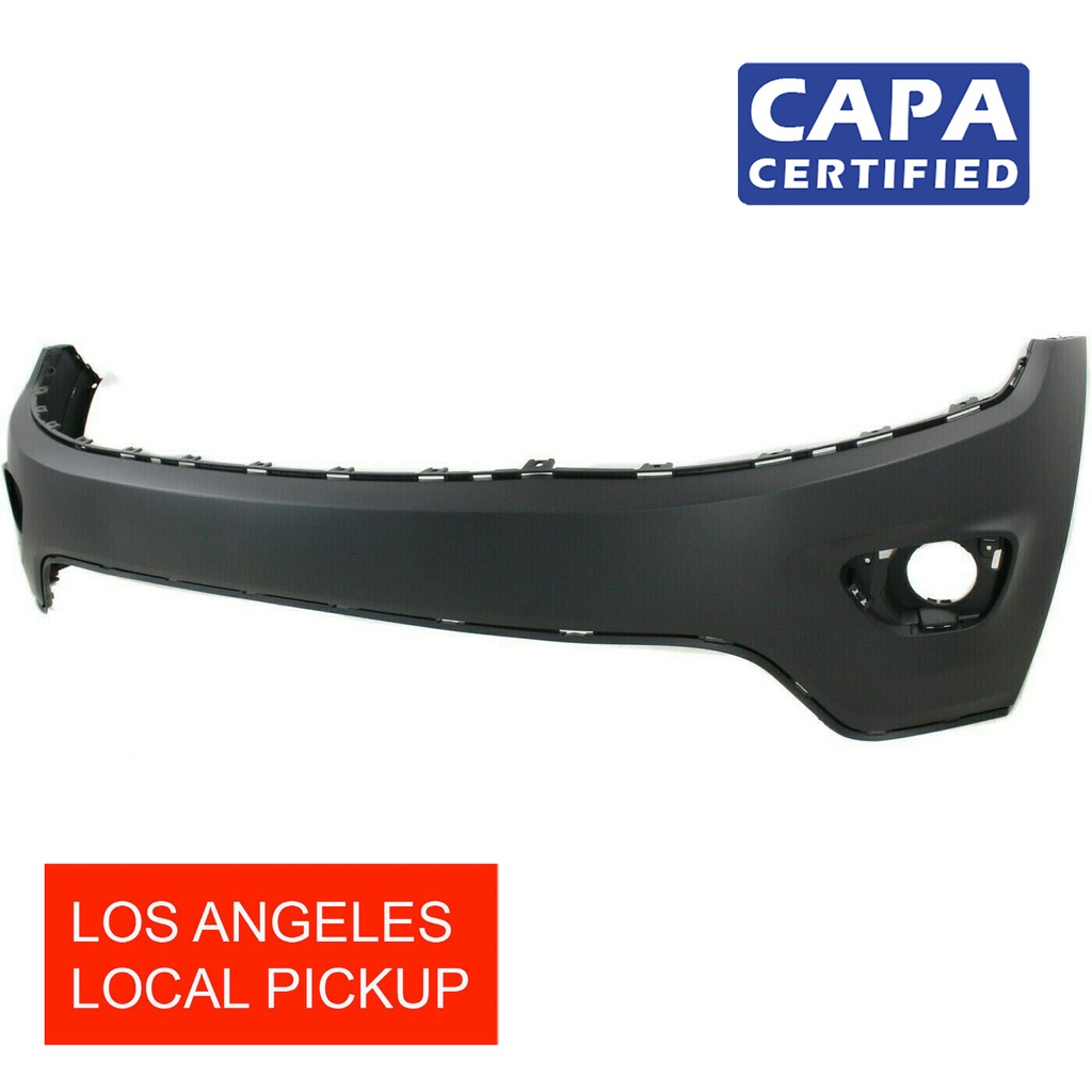 Front Upper Bumper Cover for 2014-2016 Jeep Grand Cherokee w/Fog holes CAPA