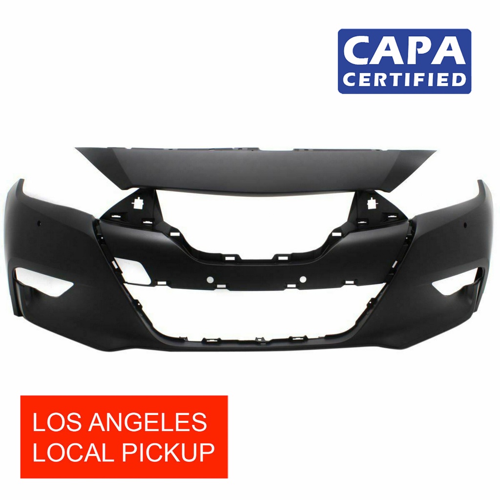 Primed Front Bumper Cover for 2016-2018 Nissan Maxima Platinum SL SR SV CAPA