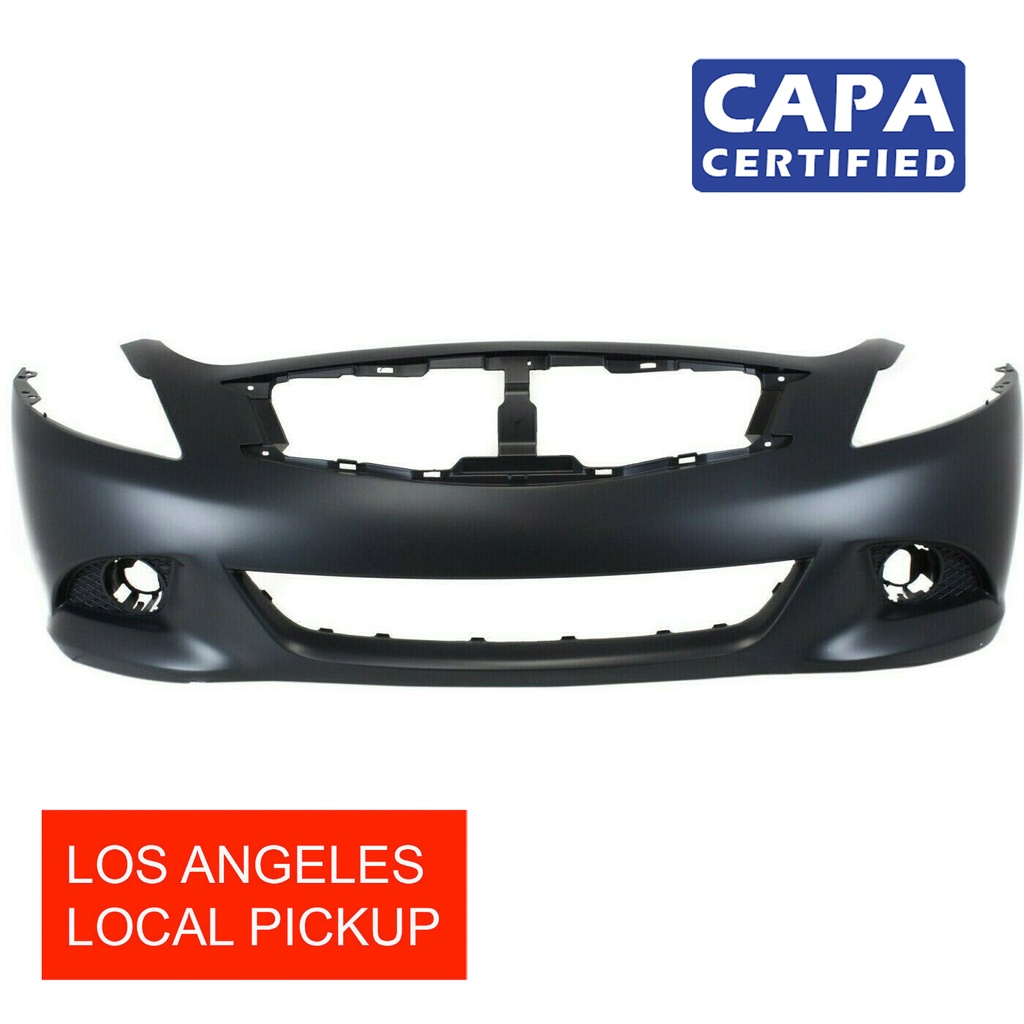 Primed Front Bumper Cover for 2010-2015 Infiniti G37, G25, Q40 IN1000246C CAPA