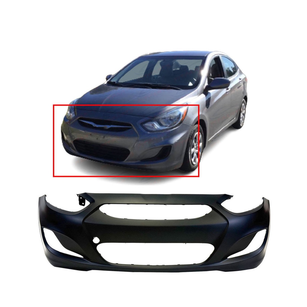 Primed Front Bumper Cover for 2012-2014 Hyundai Accent Sedan/Hatchback HY1000188