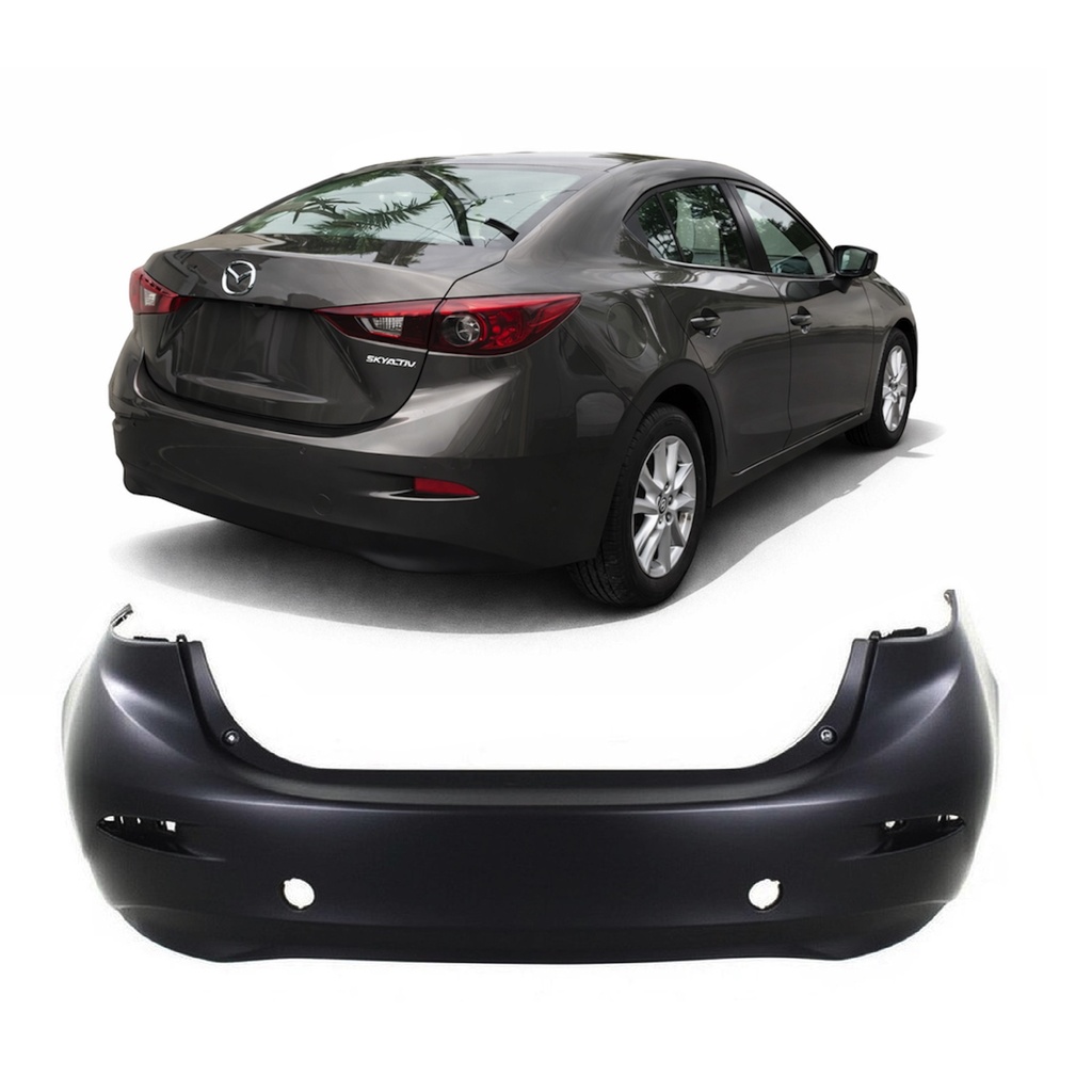 Rear Bumper Cover for Mazda 3 2014-2018 Primed BJS7-50-221-ABB, MA1100215