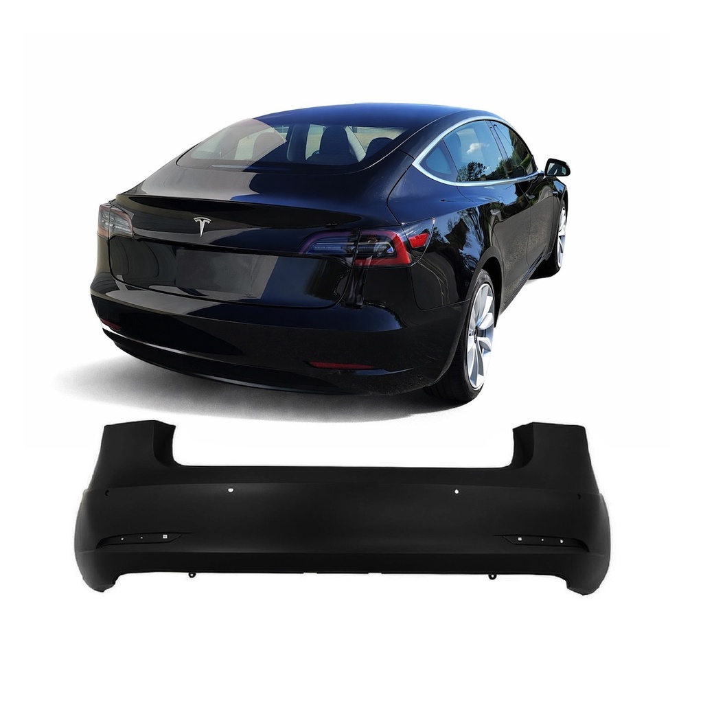 Rear Bumper Cover for Tesla Model 3 2017-2023 Primed 1108905S0A, TA1100100