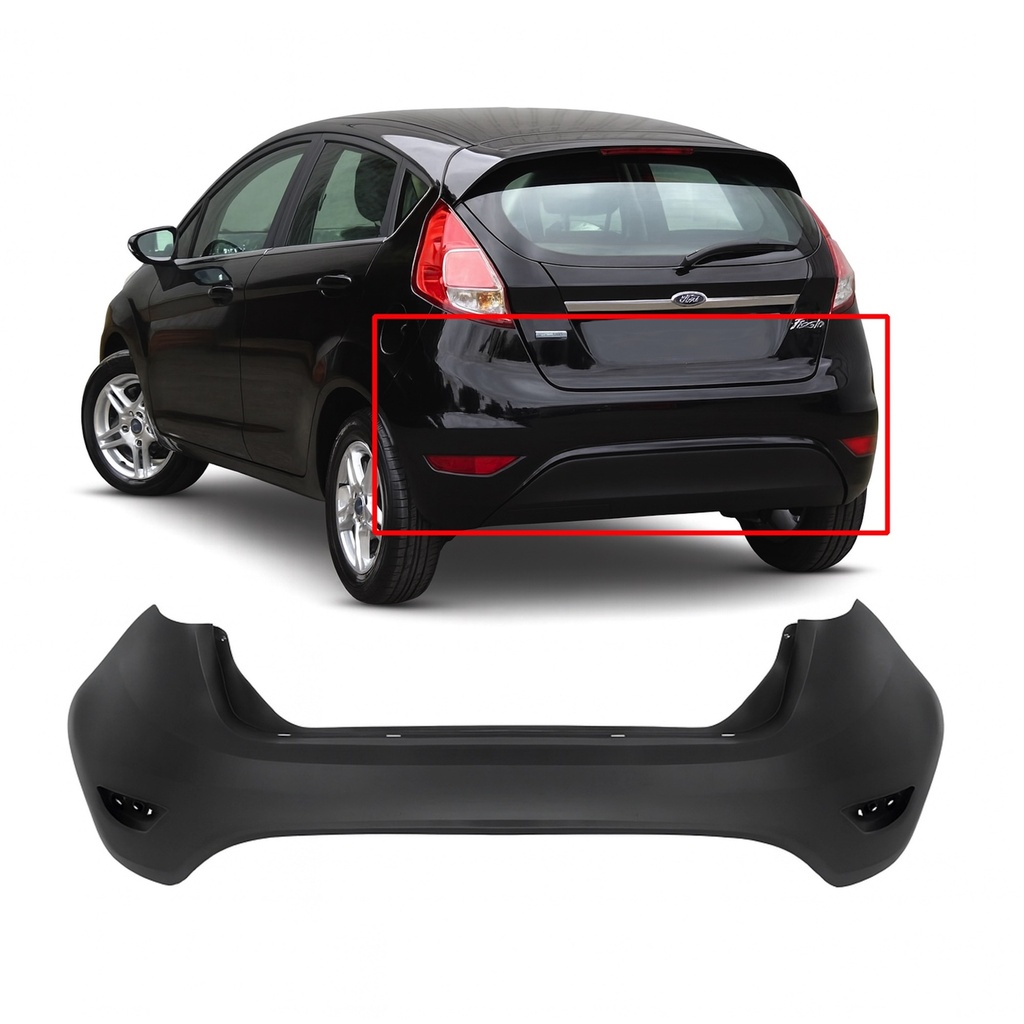 Rear Bumper Cover For Ford Fiesta Hatchback 11-16 D2BZ17906AA FO1100701