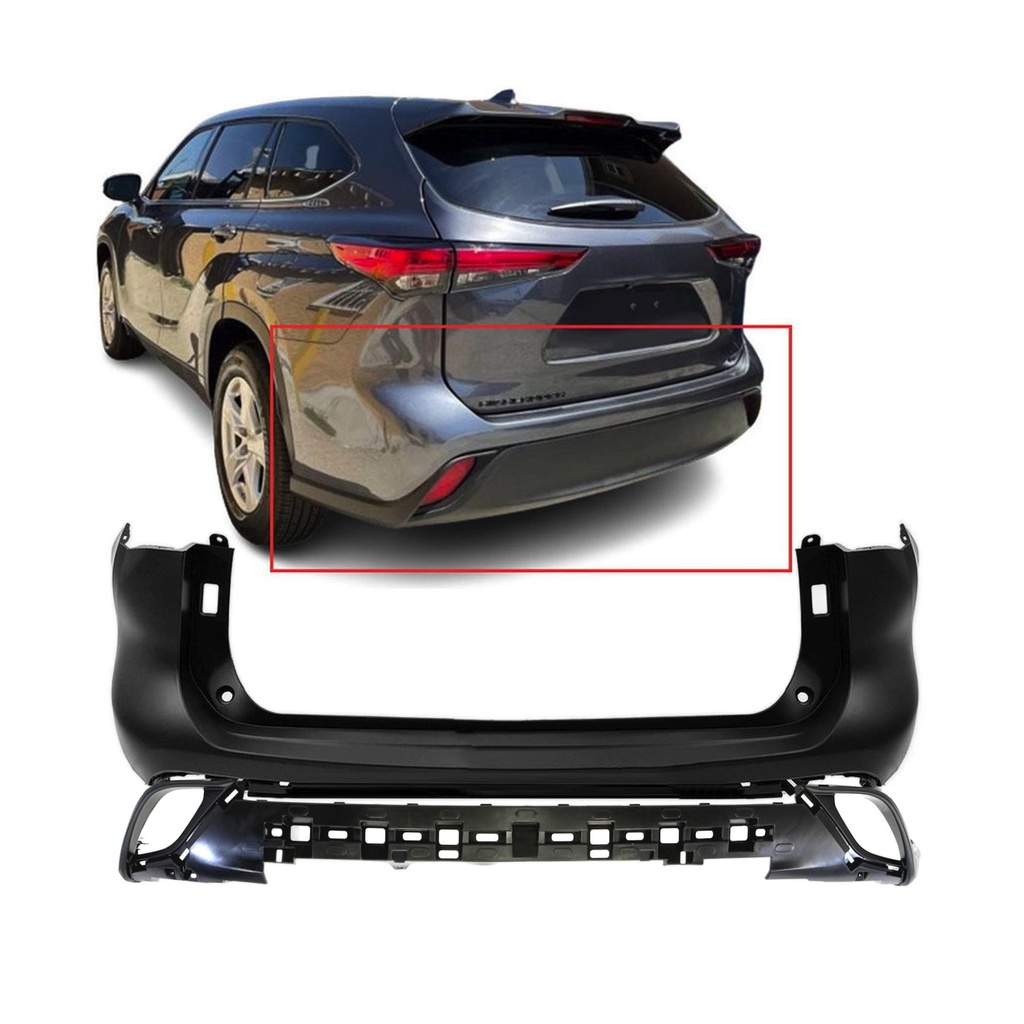 Rear Bumper Cover Kit For 2020-2022 Toyota Highlander 521590E922