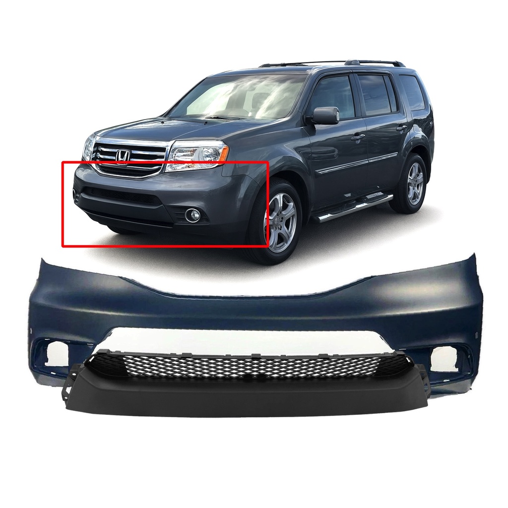 Front Bumper Cover Kit for Honda Pilot 2012-2015 Primed 04711-SZA-A60ZZ