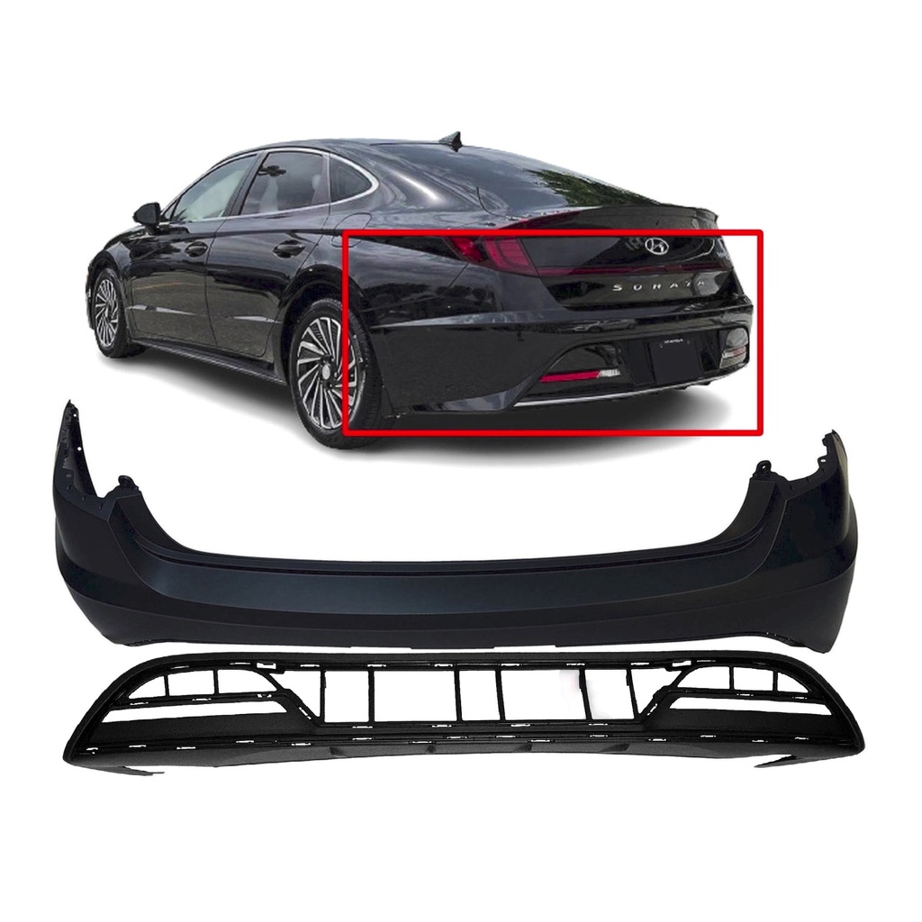 Rear Bumper Cover Kit For 2020-2022 Hyundai Sonata Primed HY1100245