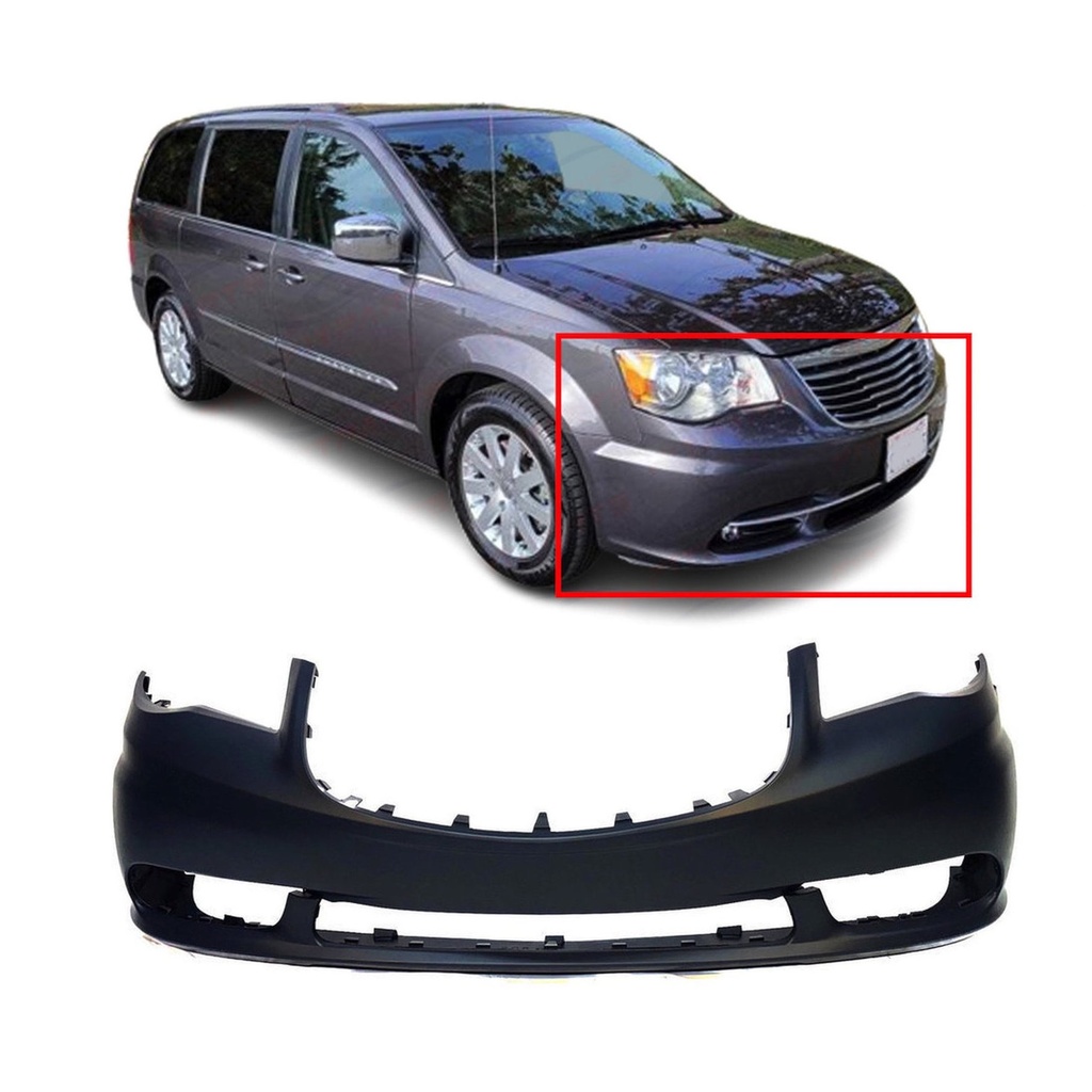 Primed Front Bumper Cover for 2011-2016 Chrysler Town & Country 68088967AA