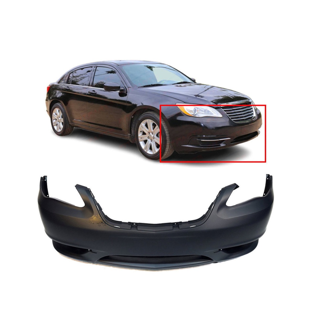 Primed Front Bumper Cover Fascia for 2011 2012 2013 2014 Chrysler 200 11-14