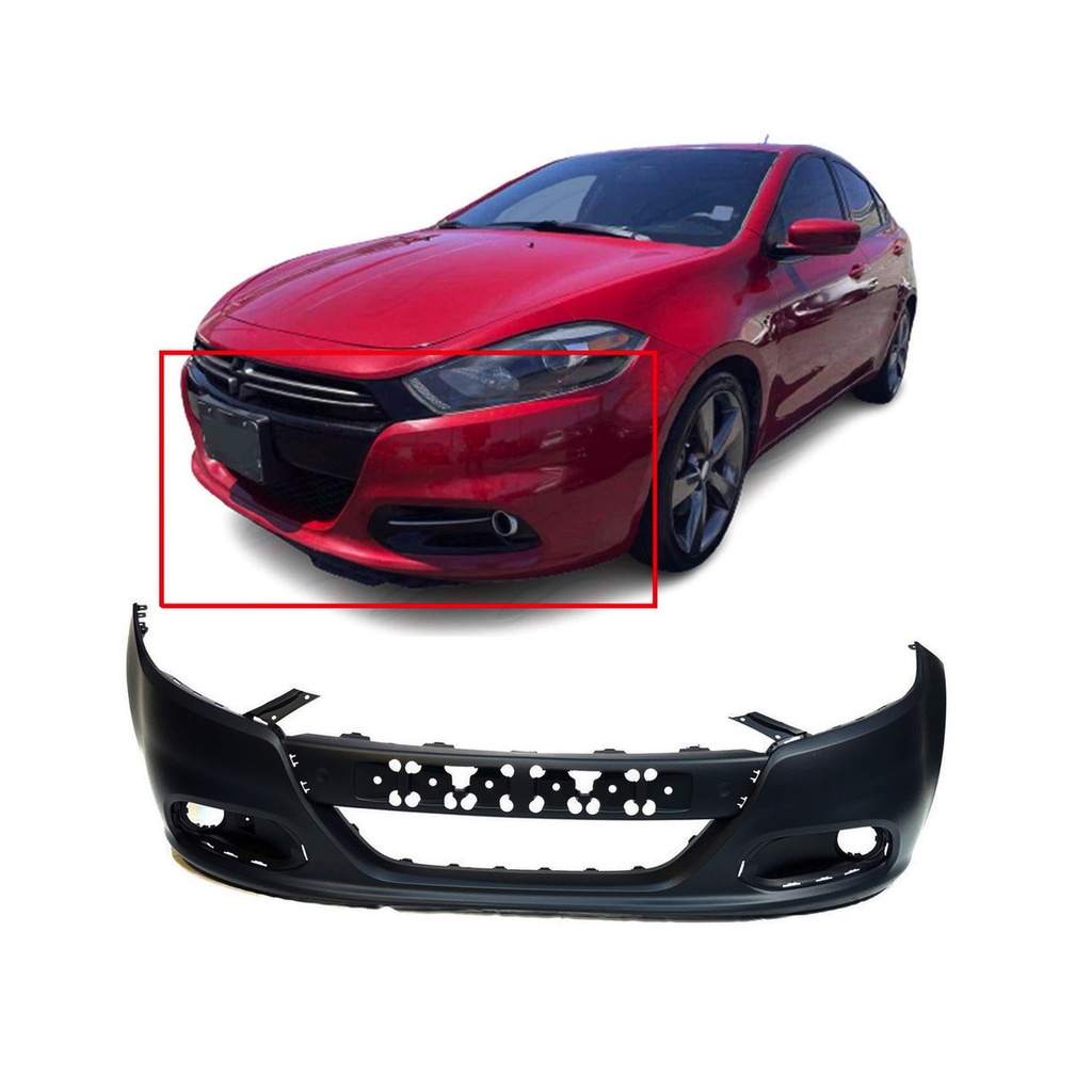 Primed Front Bumper Cover Fascia for 2013-2016 Dodge Dart 68071974AB CH1000A29