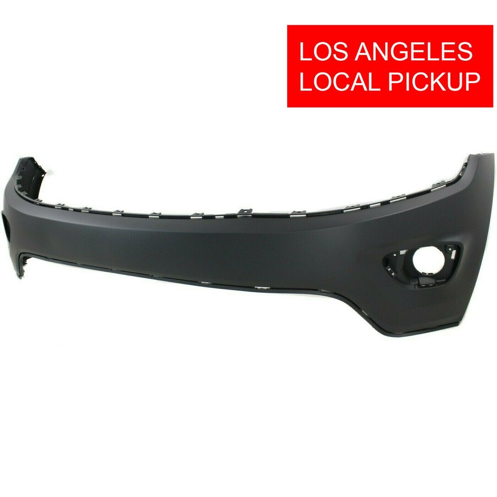 Front Upper Bumper Cover for 2014-2016 Jeep Grand Cherokee w/Fog Light holes