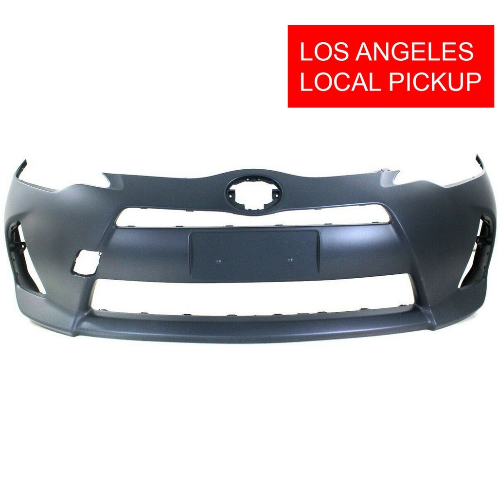 Front Bumper Cover For 2012-2014 Toyota Prius C Hatchback w/Fog Light Holes