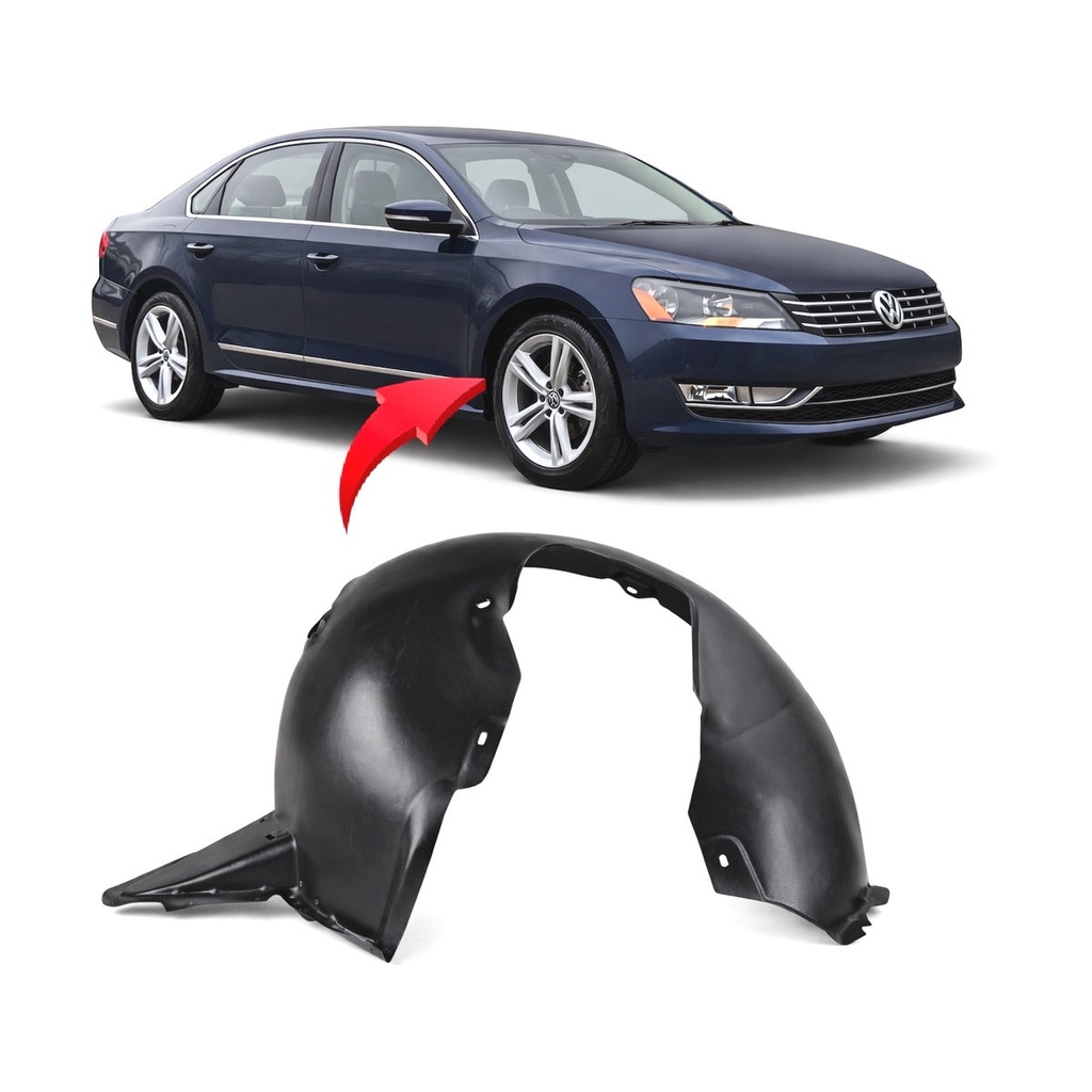 Front Passenger Side Fender Liner for Volkswagen Passat 2012-2015 VW1249123