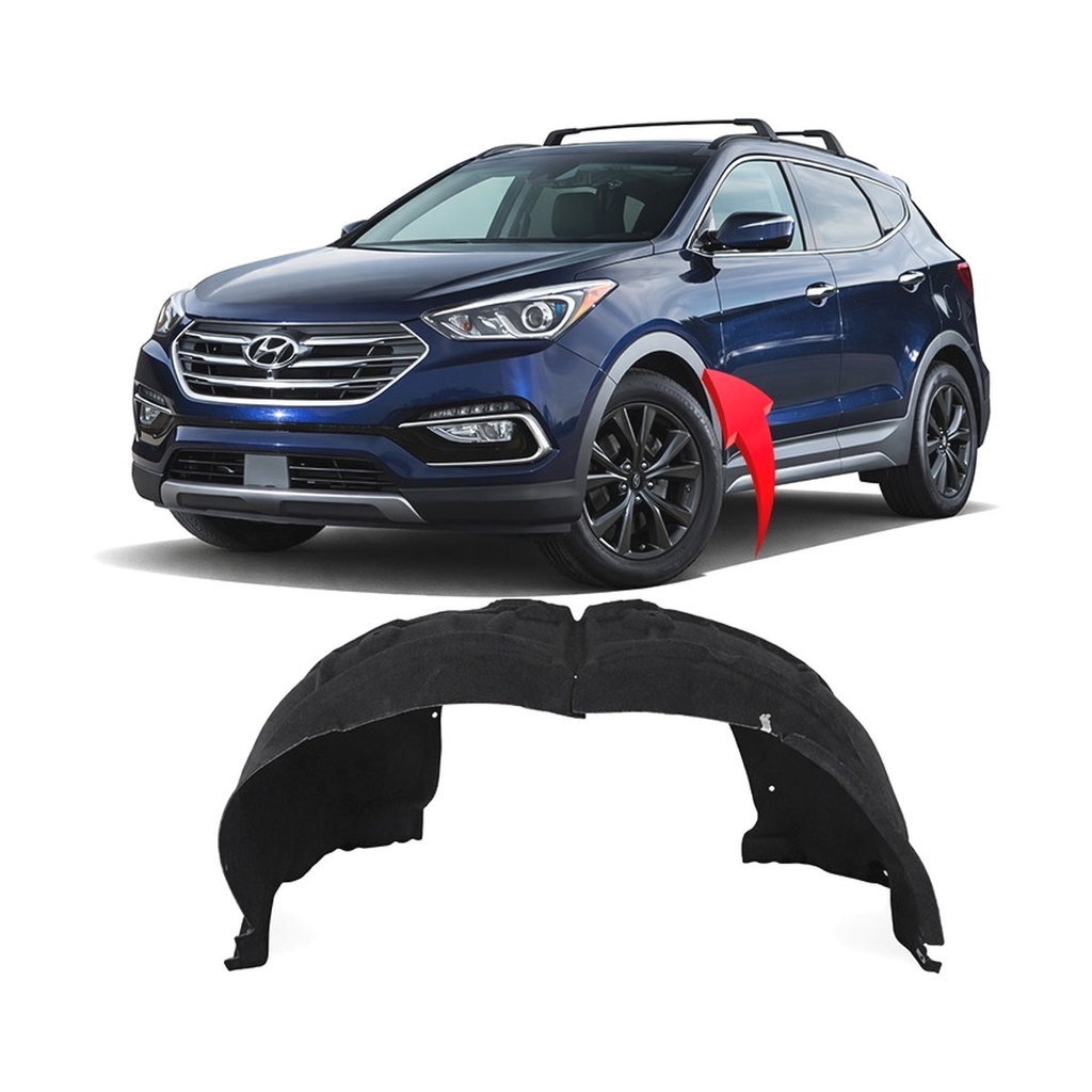 Front Left Driver Side Fender Liner for Hyundai Santa Fe XL 2017-2019 HY1248165