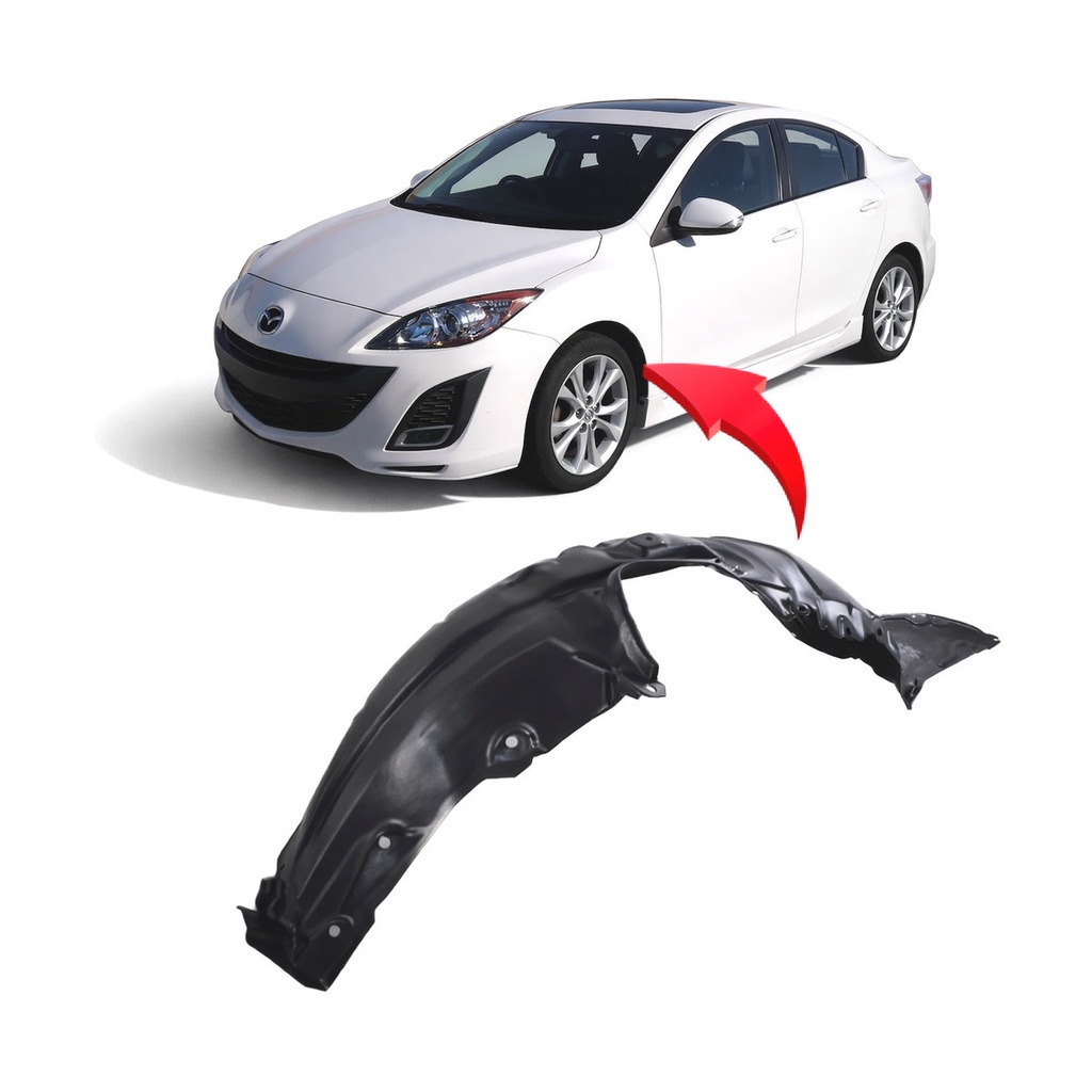 Front Left Driver Side Fender Liner for Mazda 3 2010-2013 MA1248139