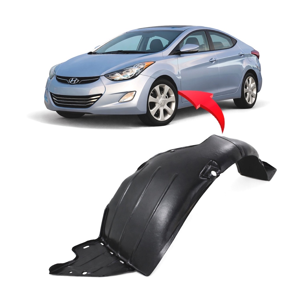 Front Left Driver Side Fender Liner for Hyundai Elantra 2011-2013 HY1248125