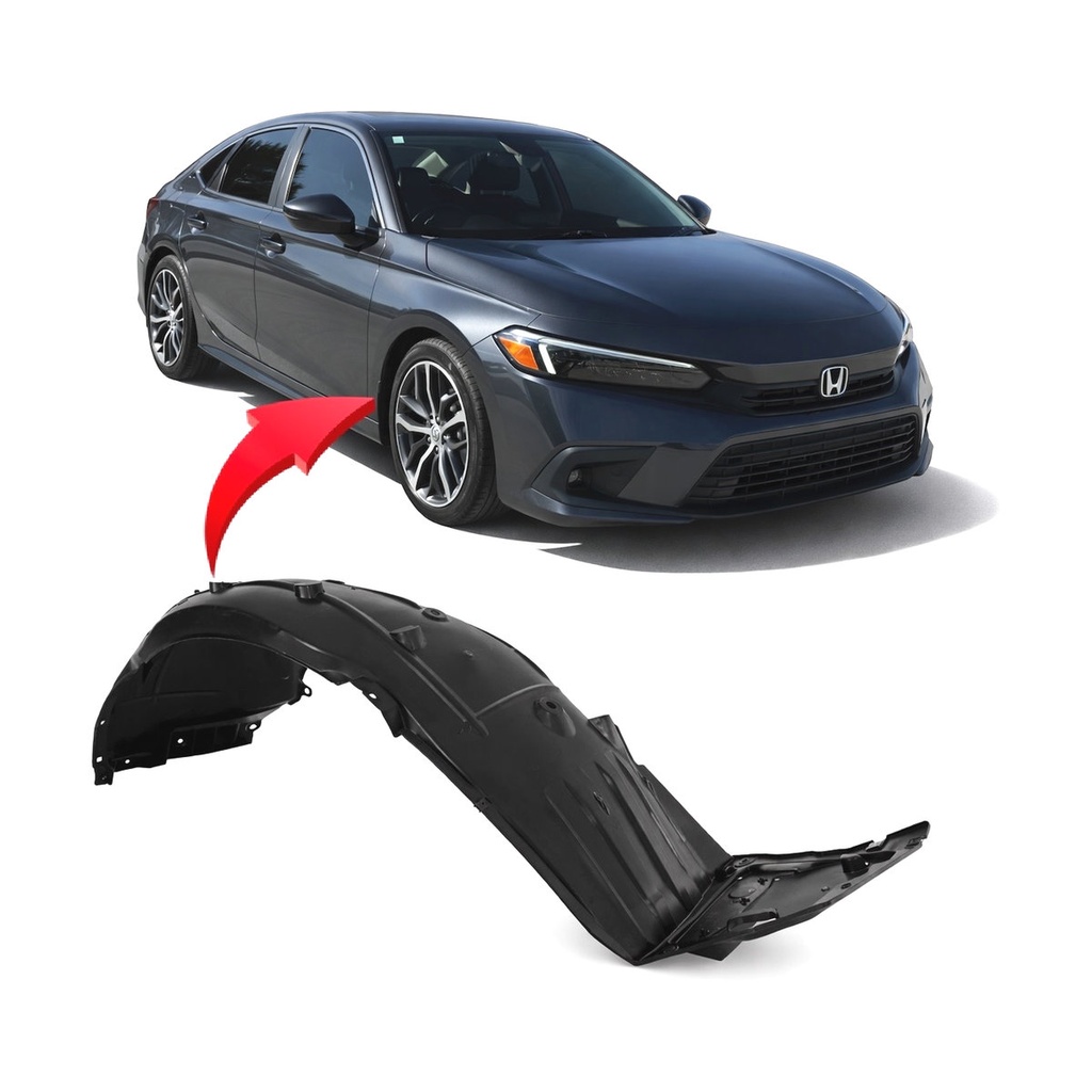 Front Right Passenger Side Fender Liner for Honda Civic 2022-2024 HO1249201