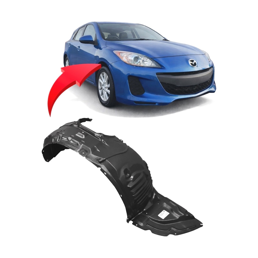 Front Right Passenger Side Fender Liner for Mazda 3 2010-2013 MA1249140