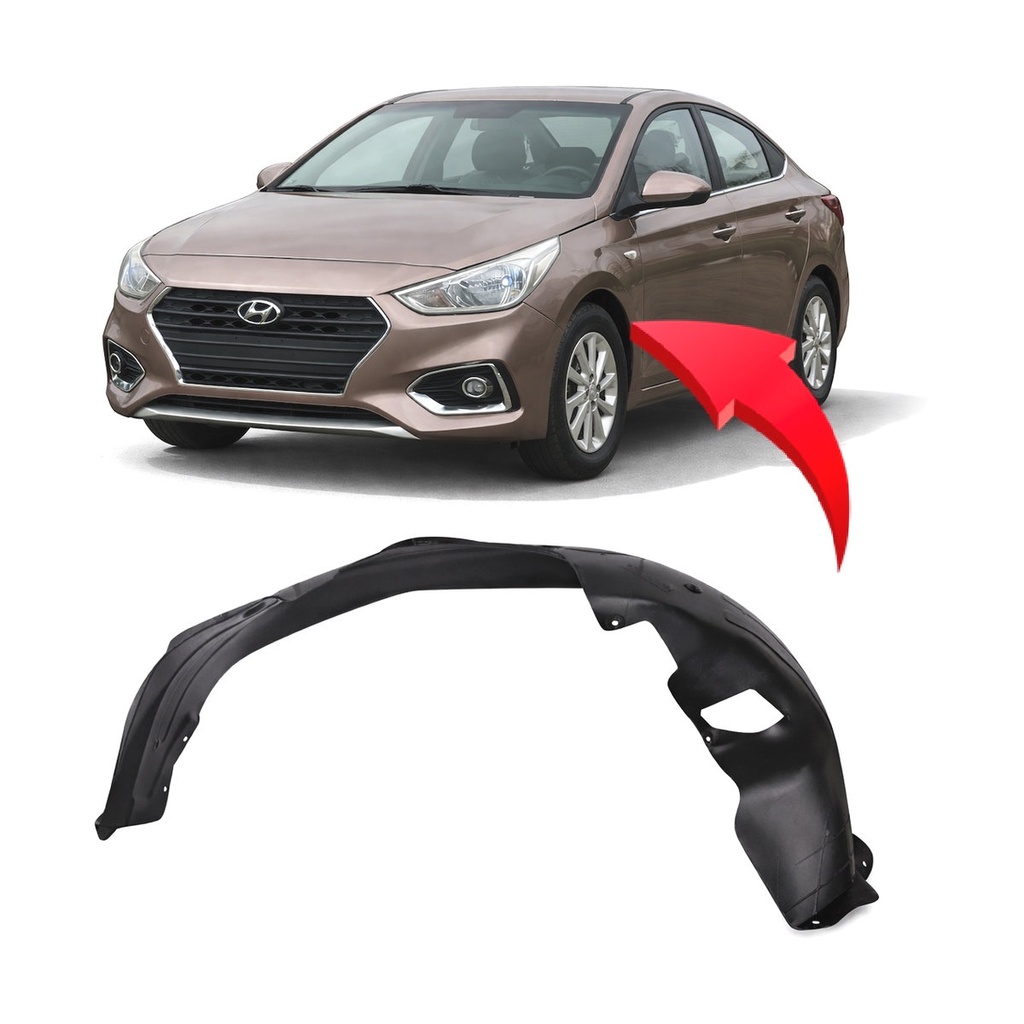 Front Left Driver Side Fender Liner for Hyundai Accent 2018-2022 HY1248170