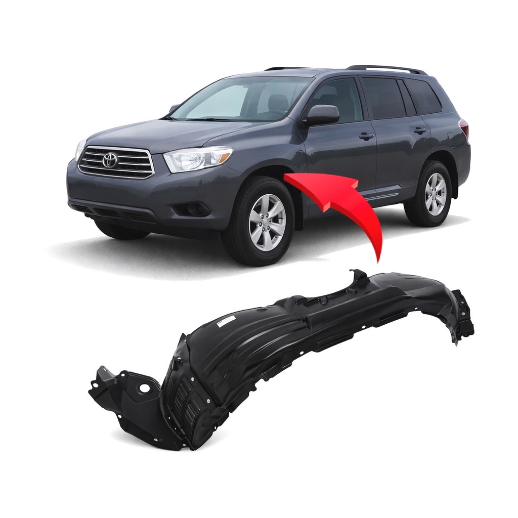 Front Left Driver Side Fender Liner for Toyota Highlander 2008-2010 TO1248151