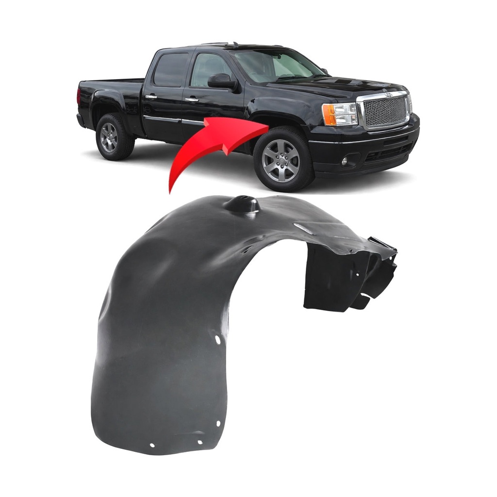 Front Right Passenger Side Fender Liner for GMC Sierra 1500 2007-2013 GM1249189