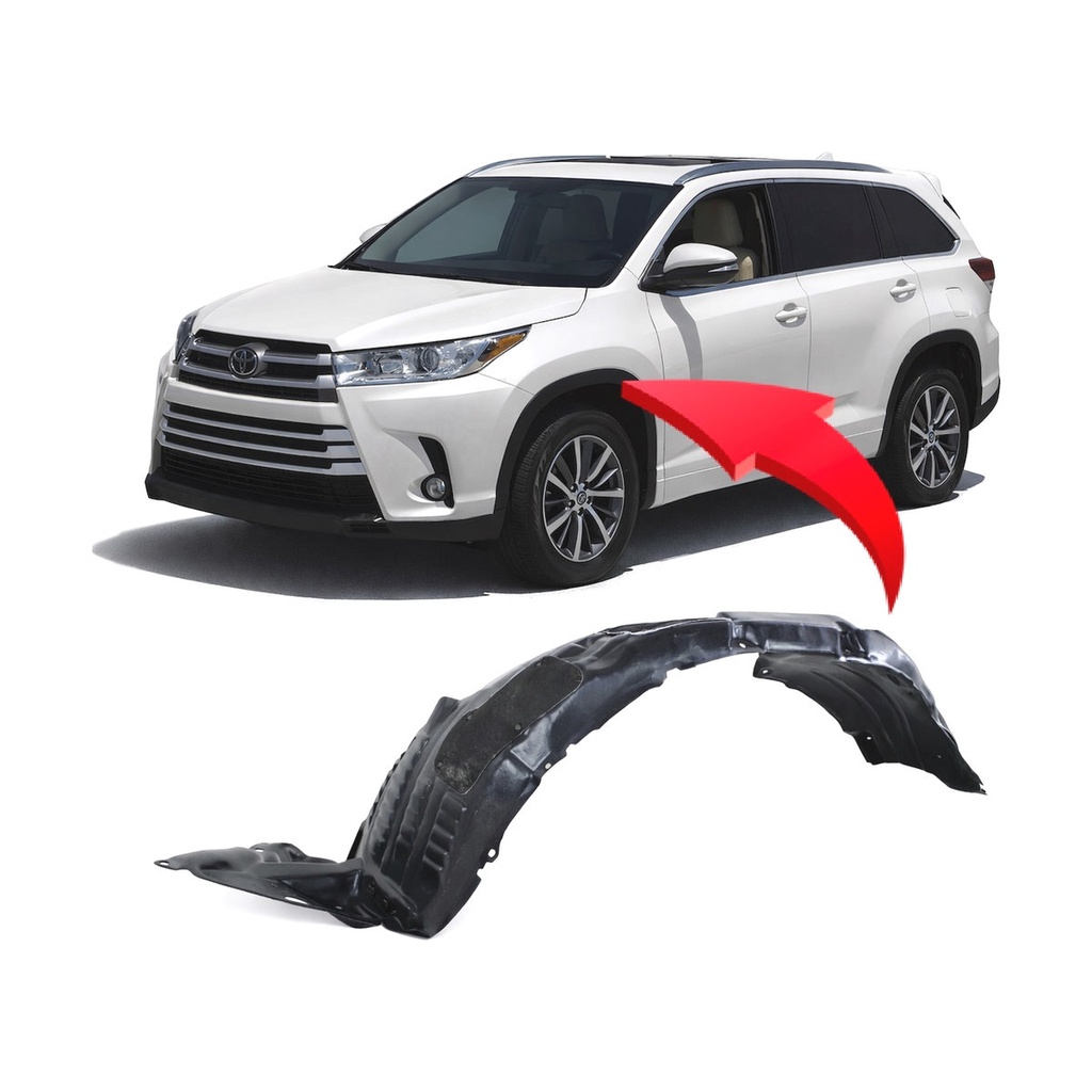 Front Left Driver Side Fender Liner for Toyota Highlander 2014-2016 TO1248195