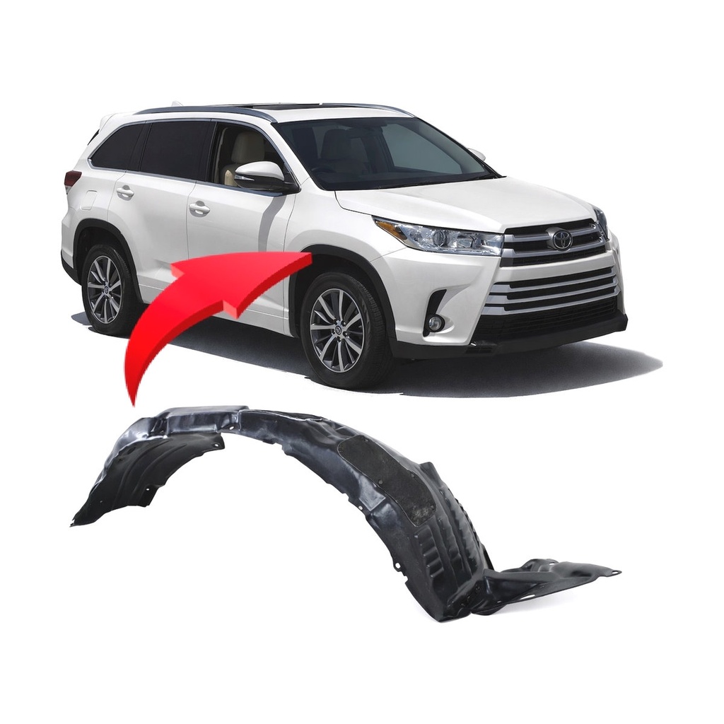 Front Passenger Side Fender Liner for Toyota Highlander 2014-2016 TO1249195