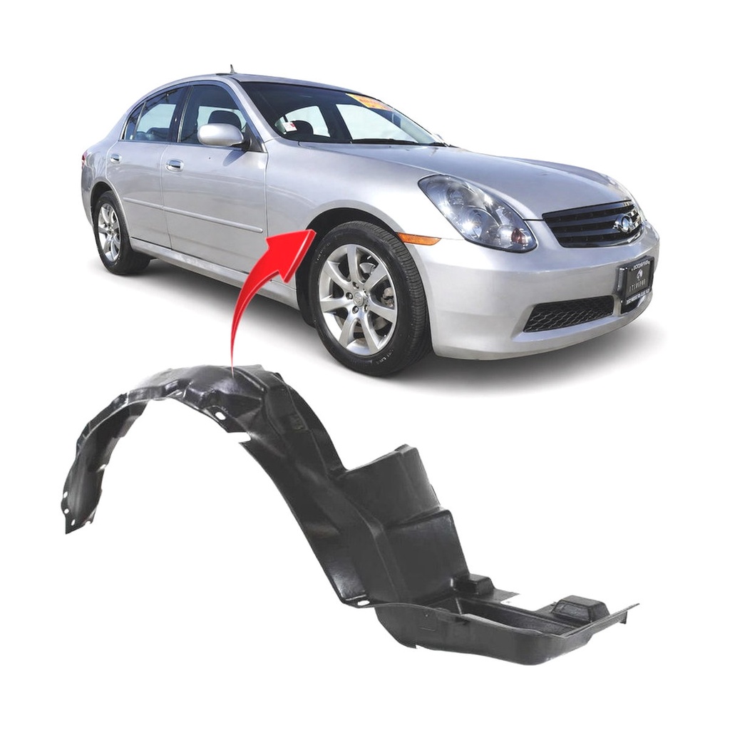 Front Right Passenger Side Fender Liner for Infiniti G35 2007-2008 IN1249107