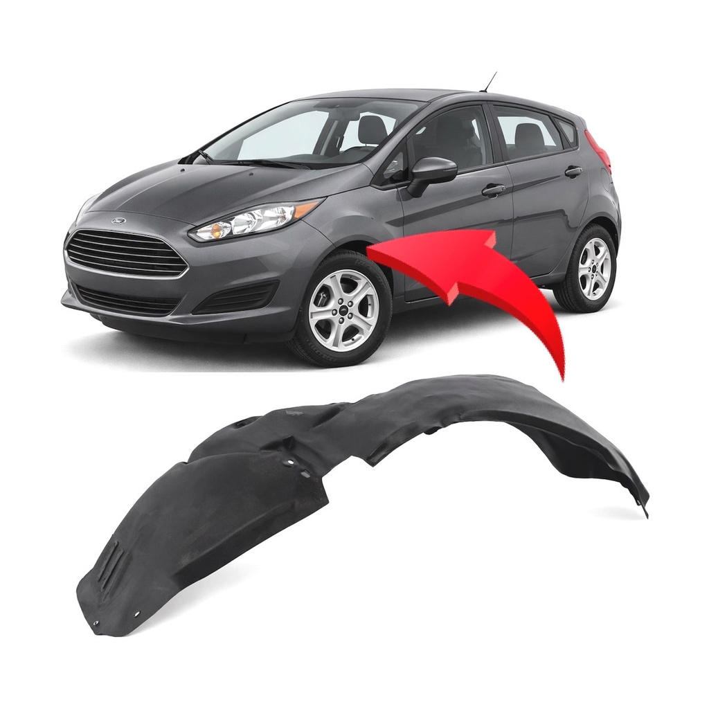 Front Left Driver Side Fender Liner for Ford Fiesta 2011-2019 FO1248153