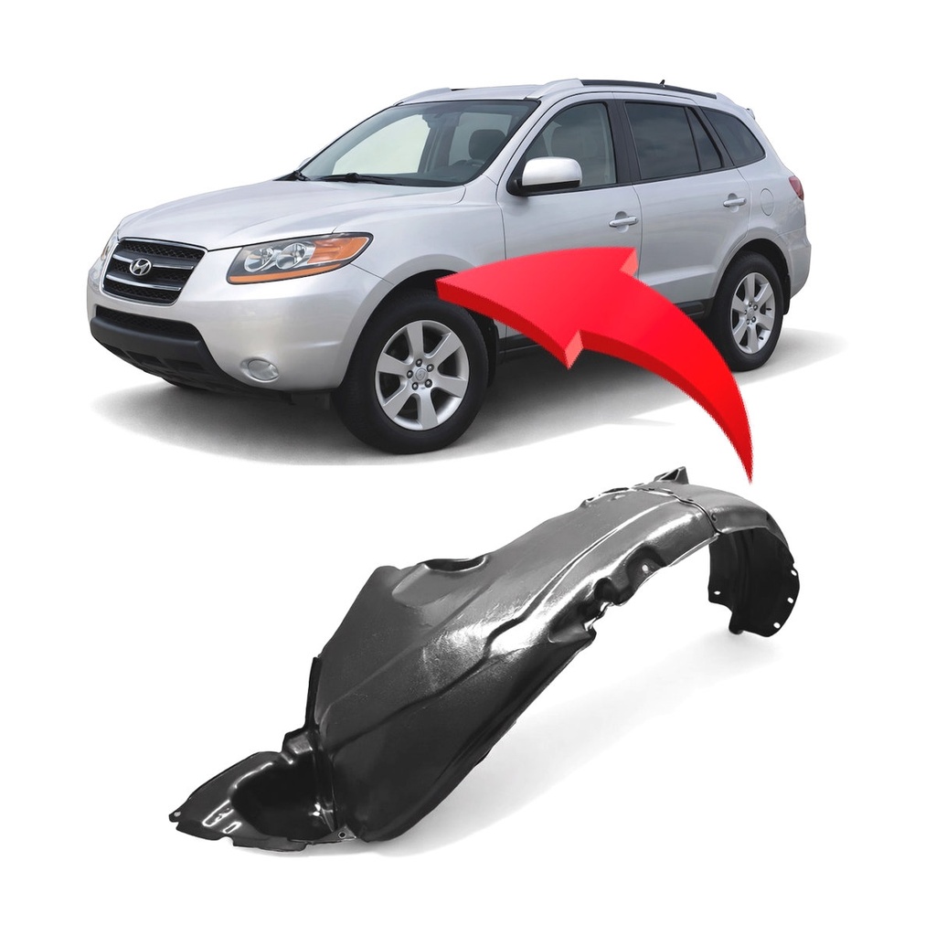 Front Left Driver Side Fender Liner for Hyundai Santa Fe 2007-2009 HY1250114