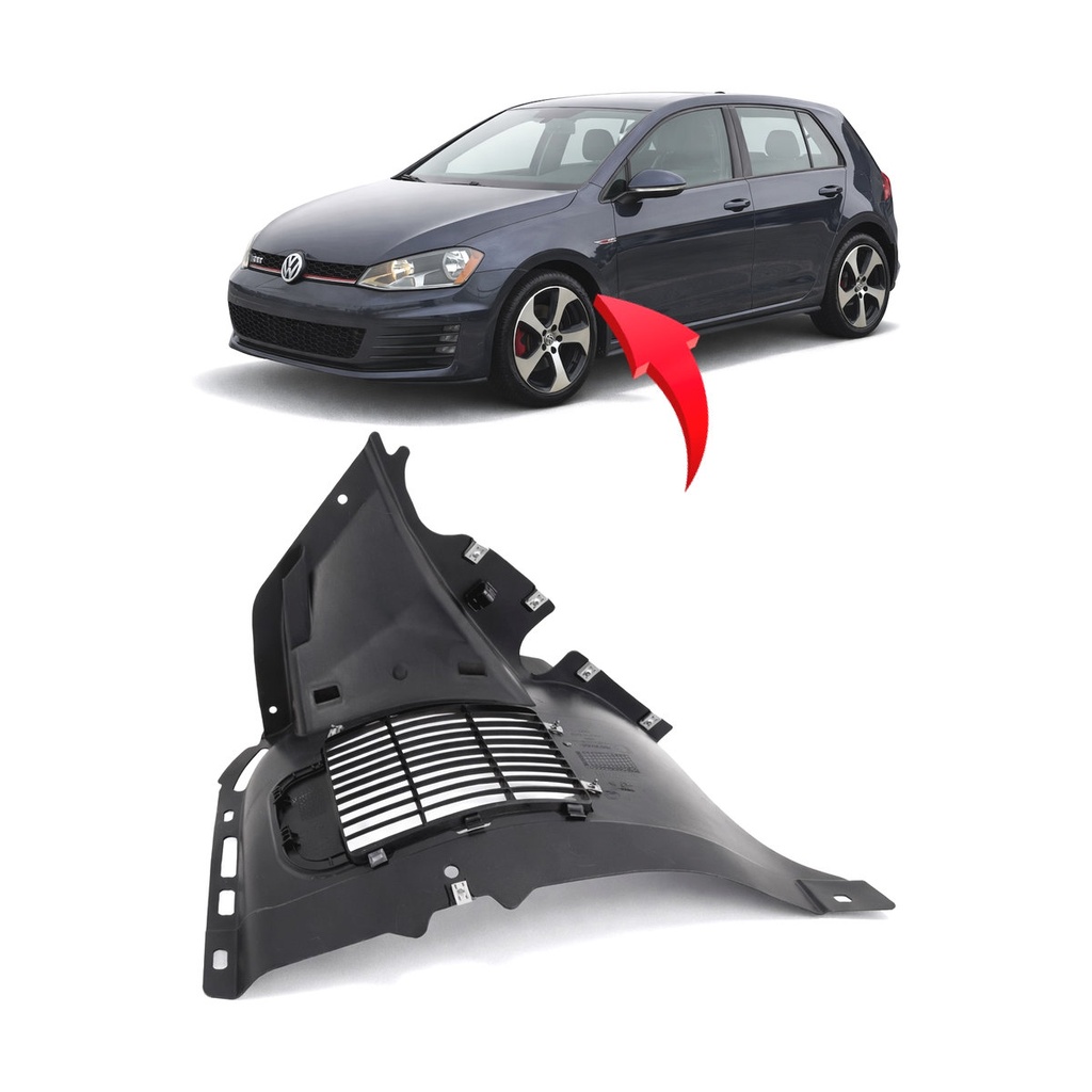 Front Left Driver Side Fender Liner for Volkswagen Golf R 2015-2019 VW1248125