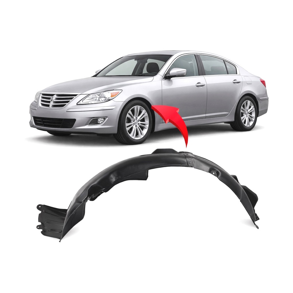 Front Driver Side Fender Liner for Hyundai Genesis Coupe 2010-2012 HY1248120