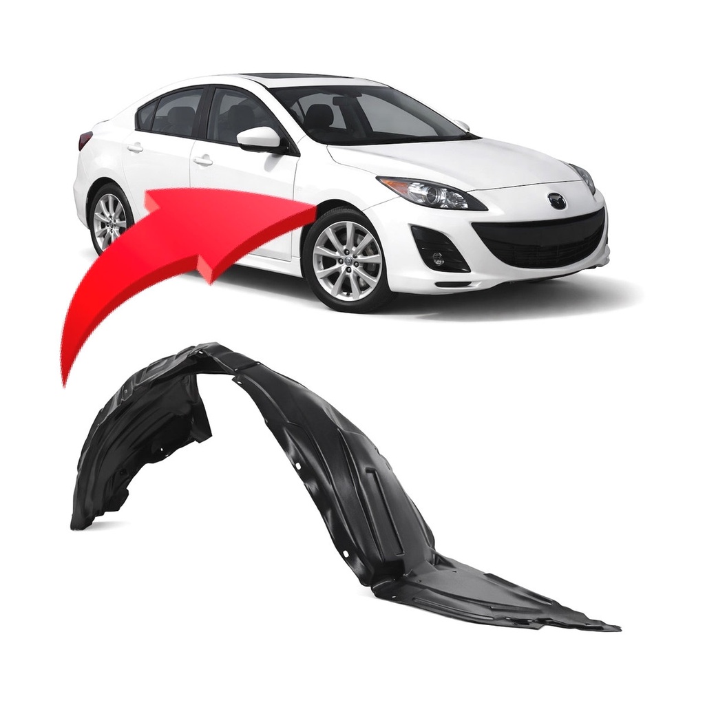 Front Right Passenger Side Fender Liner for Mazda 3 2010-2011 MA1249138