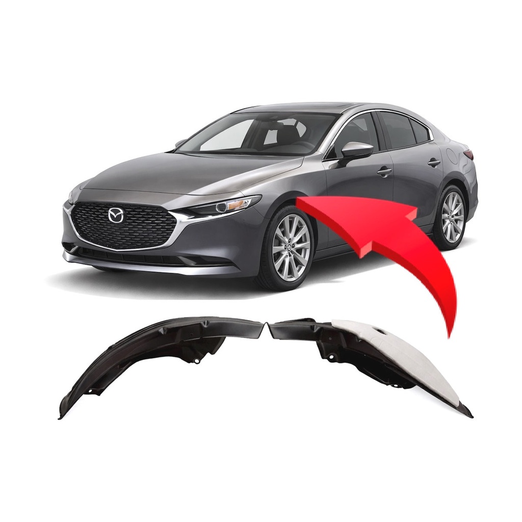 Front Left Driver Side Fender Liner for Mazda 3 2019-2024 MA1248154