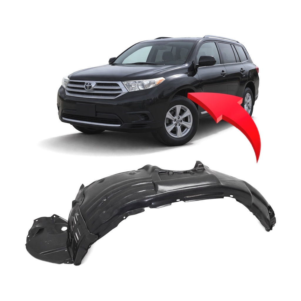 Front Left Driver Side Fender Liner for Toyota Highlander 2011-2013 TO1248180