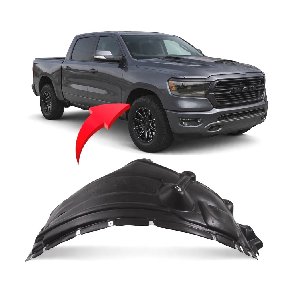 Front Right Passenger Side Fender Liner for Ram 1500 2019-2024 CH1249205