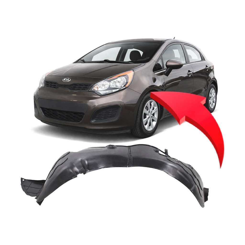 Front Left Driver Side Fender Liner for Kia Rio 2012-2014 KI1248120