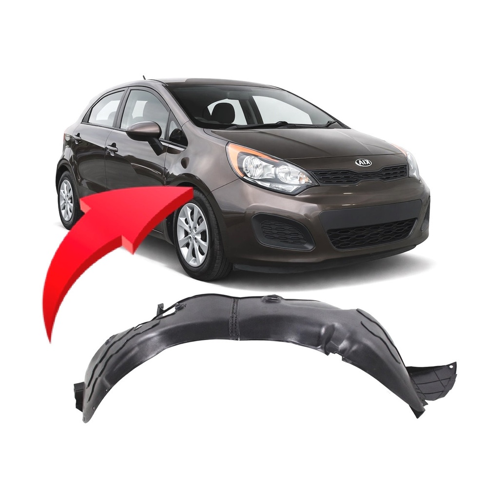 Front Right Passenger Side Fender Liner for Kia Rio 2012-2014 KI1249120