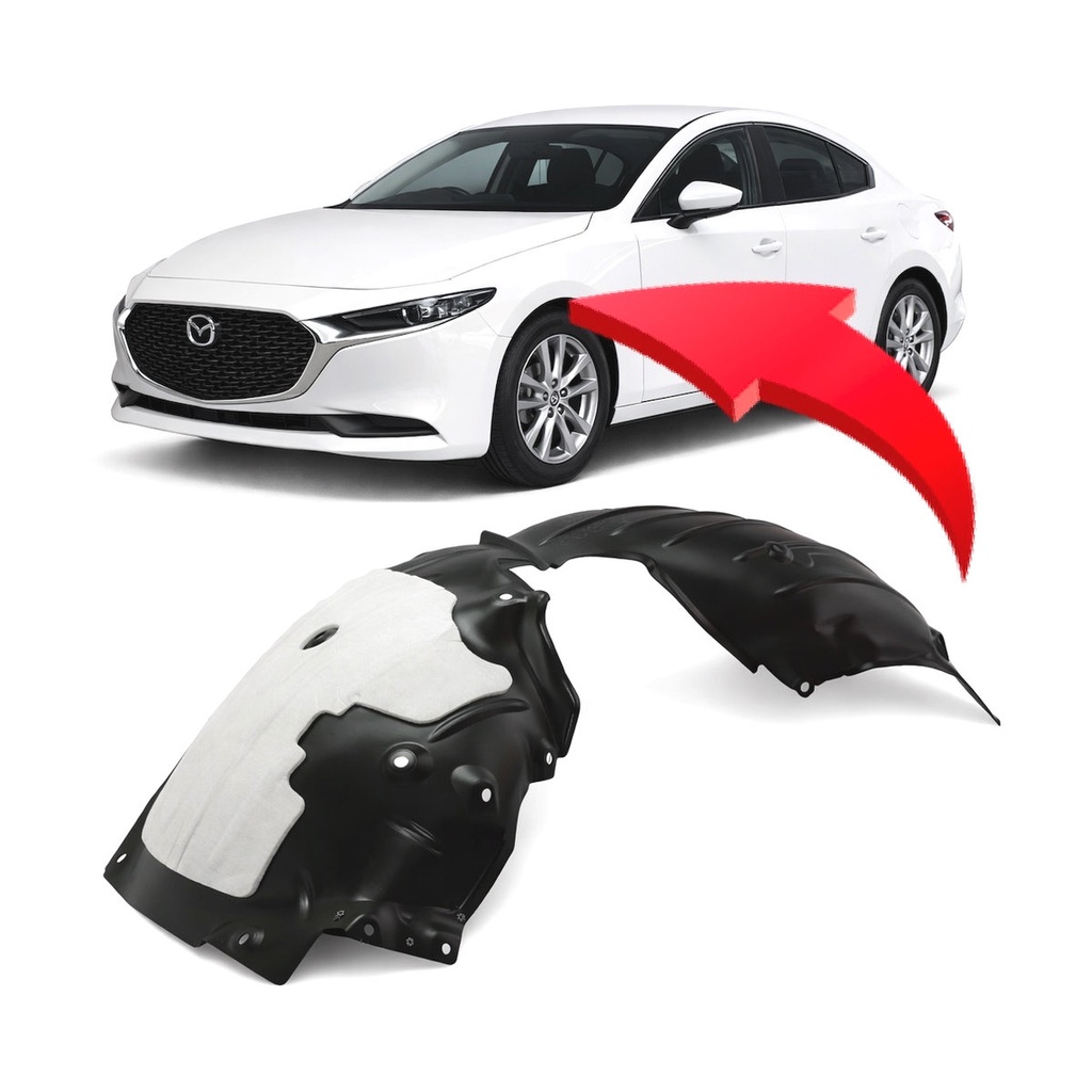 Front Left Driver Side Fender Liner for Mazda 3 2019-2023 MA1248153