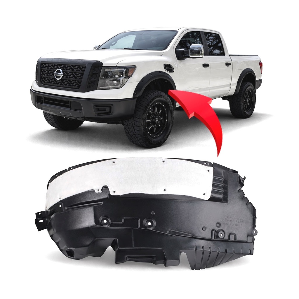 Front Left Driver Side Fender Liner for Nissan TITAN XD 2016-2019 NI1248170