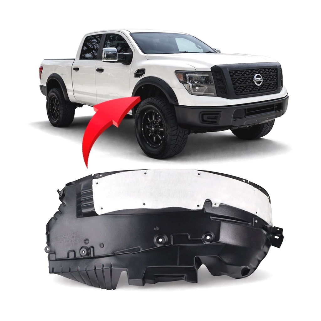 Front Right Passenger Side Fender Liner for Nissan TITAN XD 2016-2019 NI1249170