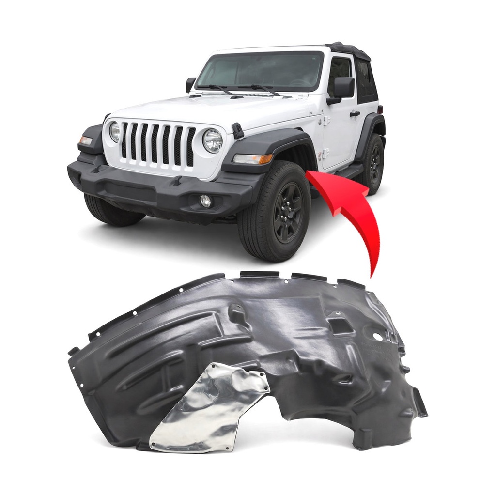 Front Left Driver Side Fender Liner for Jeep Wrangler 2019-2024 CH1248199